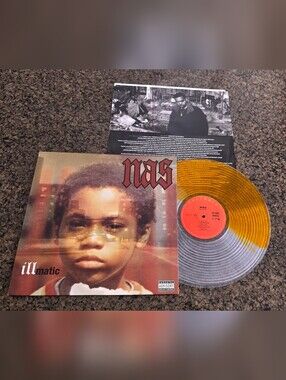 Nas - Illmatic LP Clear & Gold Split Vinyl Limited Edition exclusive Rare Hiphop